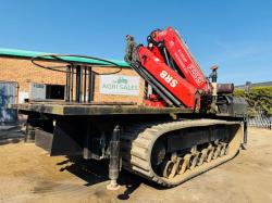 MOROOKA TRACKED DUMPER*C/W FASSI F455XP 7 PUSH OUT CRANE*VIDEO*