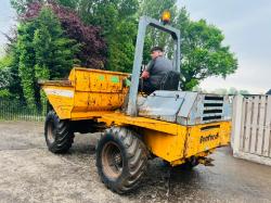 BENFORD 6000 4WD DUMPER C/W ROLE BAR & PERKINS ENGINE *VIDEO*