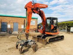 HITACHI EX75UR EXCAVATOR*C/W 5 TINE SCRAP GRAB*VIDEO*