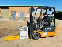 STILL R20-15 ELECTRIC FORKLIFT*C/W TINE EXTENSIONS*VIDEO*