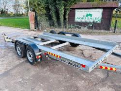 BRIAN JAMES TWIN-AXLE CAR TRANSPORTER TRAILER C/W LOADING RAMPS *VIDEO*