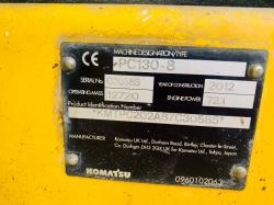 KOMATSU PC130-8 EXCAVATOR*C/W ROTATING SELECTOR GRAB*YEAR 2012*VIDEO*