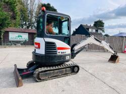 BOBCAT E25 EXCAVATOR *YEAR 2014, 2699 HOURS* C/W ZERO SWING *VIDEO*