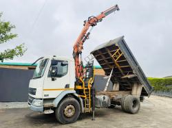 DAF LF55.220 4X2 TIPPER LORRY *C/W TEREX TLC 92.2 CRANE*VIDEO*