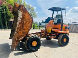 THWAITES 5 TON 4WD DUMPER C/W ROLE BAR & CANOPY *VIDEO*