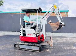 TAKEUCHI TB215R MINI EXCAVATOR*YEAR 2019*C/W 3 BUCKETS/RIPPER*VIDEO*