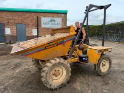 WINGET 2B1500 STRAIGHT TIP DUMPER*C/W ROLL BAR*VIDEO*
