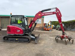 YANMAR SV60-B EXCAVATOR*YEAR 2023*C/W SCRAP GRAB*VIDEO*