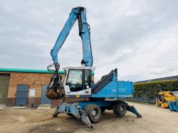TEREX FUCHS MHL 331 HRC SCRAP HANDLER*C/W SCRAP GRAB*VIDEO*