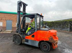 DOOSAN D50C-7 FORKLIFT*3329 HOURS*YEAR 2017*VIDEO*