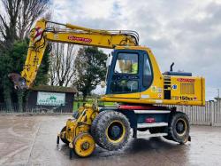 KOMATSU PW150ES-6K 4WD WHEELED EXCAVATOR C/W QUICK HITCH & RAILWAY GEAR *VIDEO*