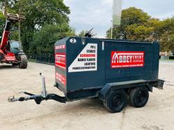 YORPOWER YP40EM MOBILE 40KVA TWIN AXLE GENERATOR C/W PERKINS ENGINE *VIDEO* 