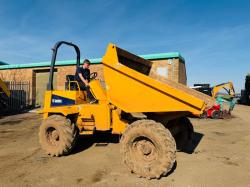 THWAITES 6 TONNE STRAIGHT TIP DUMPER*3141 HOURS*VIDEO*