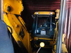 JCB 4CX BACKHOE & JCB 3CX BACKHOE GETTING LOADED INTO CONTAINER FOR EXPORT 