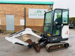 BOBCAT E17 EXCAVATOR*1503 HOURS*YEAR 2019*C/W BUCKET*VIDEO*