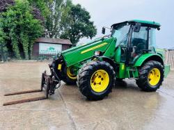JOHN DEER 3800 4WD TELEHANDLER C/W PIN & CONE HEAD STOCK & TINES *VIDEO*
