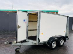 KNOTT TWIN AXLE BOX TRAILER*C/W FRONT AND REAR DOOR*VIDEO*