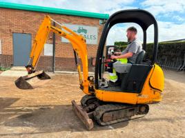 JCB 8014 EXCAVATOR*C/W OFFSET BOOM *SHOWING 1971 HOURS*VIDEO*