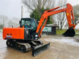 UNUSED HITACHI ZX60C-6A EXCAVATOR *YEAR 2023, ONLY 12.5 HOURS* C/W AC CABIN *VIDEO*