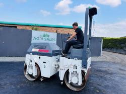 BENFORD TV1300 DOUBLE DRUM VIBRATING ROLLER*C/W SAFETY FRAME*VIDEO*