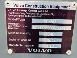 VOLVO EC55D RUBBER BLOCK TRACKS EXCAVATOR *YEAR 2017*C/W BUCKET*VIDEO*