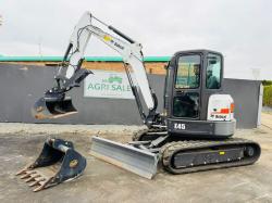 BOBCAT E45 EXCAVATOR *YEAR 2017*ONLY 257 HOURS*C/W HYDRAULIC THUMB*VIDEO*