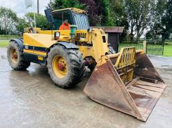 CATERPILLAR TH62 4WD TELEHANDLER *AG-SPEC* C/W BUCKET & TINES *VIDEO*