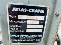 ATLAS AK 610T CRANE *BETTERY & HYDRAULIC POWERED* 