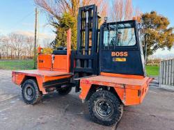 BOSS 556HH SIDE LOADING FORKLIFT C/W 2 STAGE MAST *VIDEO*
