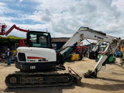BOBCAT E85 EXCAVATOR*C/W QUICK HITCH*YEAR 2017*SPARES AND REPAIRS*VIDEO*