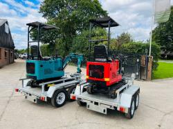 UNUSED JPC PC10 EXCAVATOR * YEAR 2023, CHOICE OF 2* C/W TWIN AXLE TRAILER*VIDEO*