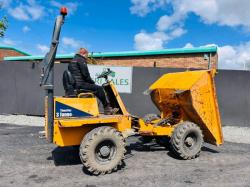 THWAITES MACH570 3 TONNE STRAIGHT TIP DUMPER*READING 1977 HOURS*VIDEO*