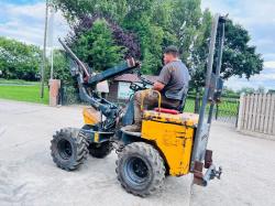 TEREX 4WD DUMPER *4 CYL KUBOTA ENGINE* C/W SKIP AND HYDRAULIC LOG SPLITTER*VIDEO* 