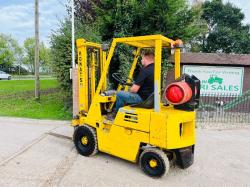 KOMATSU FG15H-1 FORKLIFT C/W STAGE MAST & PALLET TINES *VIDEO*