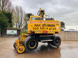 KOMATSU PW150ES-6K 4WD WHEELED EXCAVATOR C/W QUICK HITCH & RAILWAY GEAR *VIDEO*