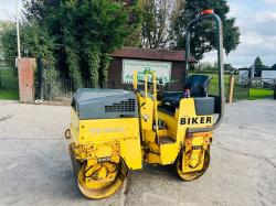 BOMAG BW80 ADH DOUBLE DRUM ROLLER C/W ROLE BAR *VIDEO*