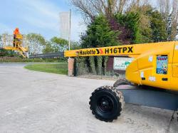 HAULOTTE H16TPX AIREL PLATFORM *16 METER, YEAR 2012* C/W TELESCOPIC BOOM*VIDEO* 