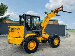 JCB 408 PIVOT STEER HANDLER *C/W LONG PALLET TINES*VIDEO*