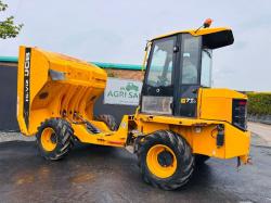 JCB 7FT 7 TONNE STRAIGHT TIP DUMPER* READING 1286 HOURS*YEAR 2018*VIDEO*