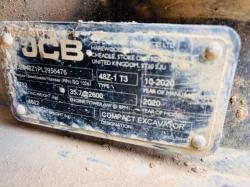 JCB 48Z-1 T3 TRACKED EXCAVATOR*YEAR 2020*C/W 3 BUCKETS*VIDEO*