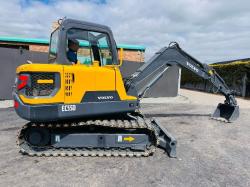 VOLVO EC55D RUBBER BLOCK TRACKS EXCAVATOR *YEAR 2017*C/W BUCKET*VIDEO*