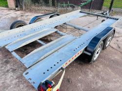 BRIAN JAMES TWIN-AXLE CAR TRANSPORTER TRAILER C/W LOADING RAMPS *VIDEO*