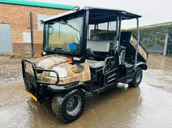 KUBOTA RTV 1140 CPX* C/W HYDRAULIC TIP*YEAR 2014*VIDEO*