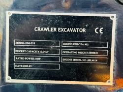 AUGER NM-E18 MINI EXCAVATOR*ONLY 56 HOURS*C/W KUBOTA ENGINE*YEAR 2025*VIDEO*