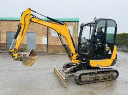 JCB 8026 EXCAVATOR *ZERO SWING*YEAR 2018*3378 HOURS* C/W 2 BUCKETS*VIDEO*