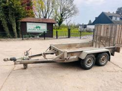 INDESPENSION TWIN AXLE 8FT X 4FT PLANT TRAILER *YEAR 2007* C/W LOADING RAMP 
