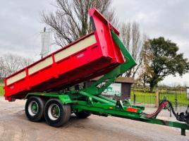 TWIN AXLE DRAW BAR HOOK LOADER ROLE ON, ROLE OFF TRAILER & SKIP *VIDEO*