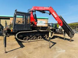 MOROOKA TRACKED DUMPER*C/W FASSI F455XP 7 PUSH OUT CRANE*VIDEO*