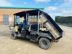 KUBOTA RTV 1140 CPX* C/W HYDRAULIC TIP*YEAR 2014*VIDEO*