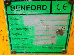 BENFORD PT3000 STRAIGHT TIP DUMPER*C/W KUBOTA ENGINE*VIDEO*